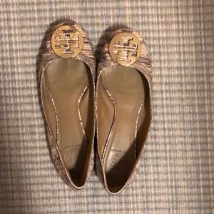 Tory Burch Snakeskin Reva Flat